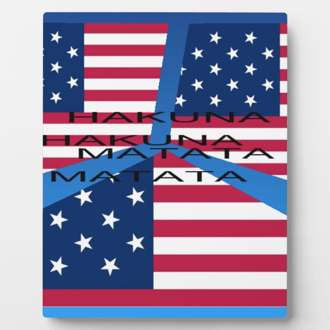Star Spangle Hakuna Matata: Patriotic Collage Appa Plaque (Front)
