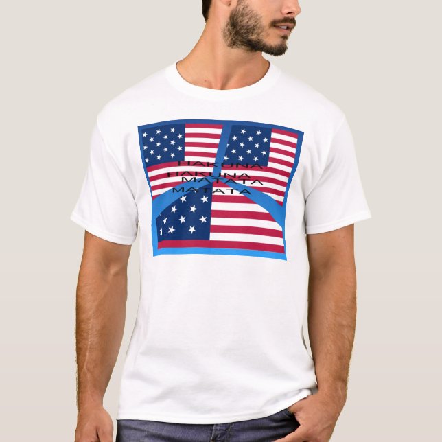 Star Spangle Hakuna Matata: Patriotic Collage Appa T-Shirt (Front)