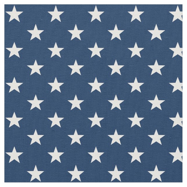 Star-Spangled 1/2" Stars Blue USA Fabric (Close Up)