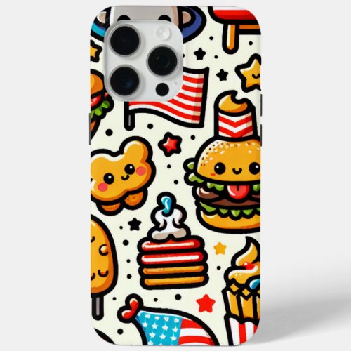 Star_Spangled 4th of July Cartoon iPhone Case