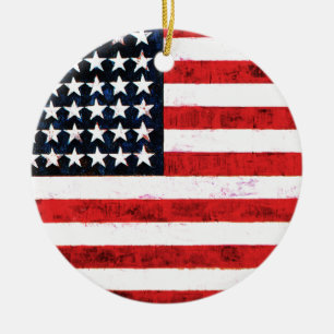 Star Spangled Banner - American Flag Ceramic Ornament