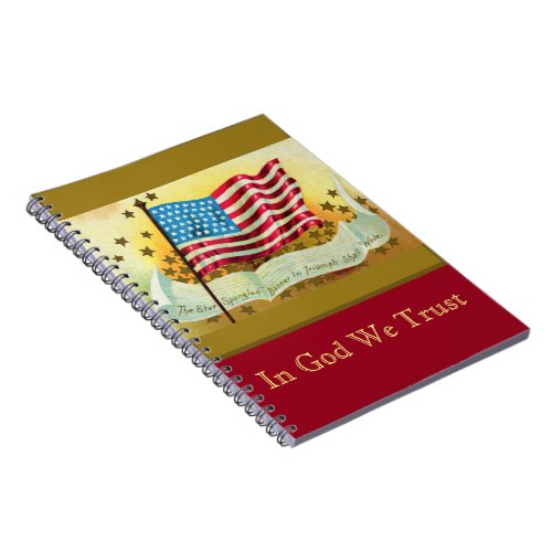 Star Spangled Banner American Flag Custom Notebook