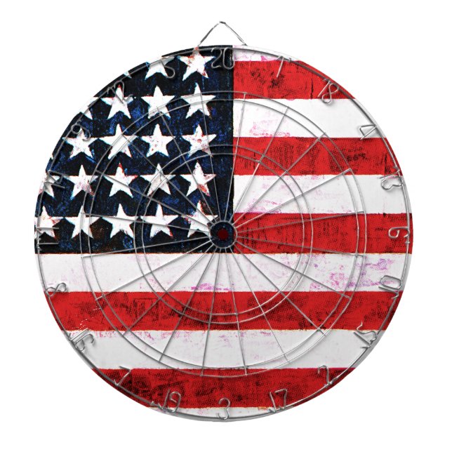 Star Spangled Banner - American Flag Dart Board (Front)