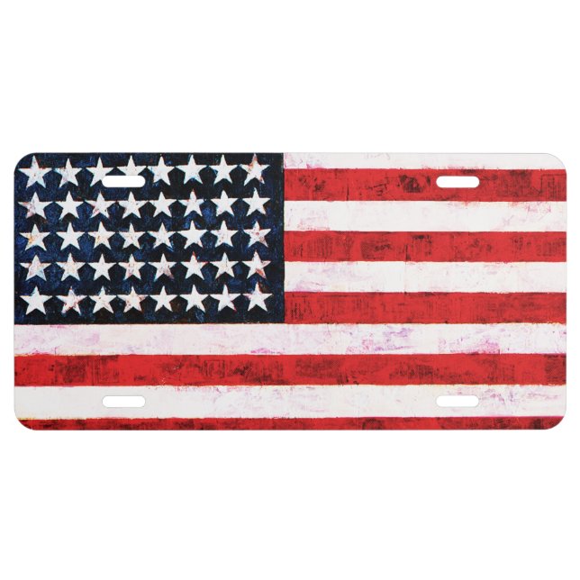 Star Spangled Banner - American Flag License Plate (Front)