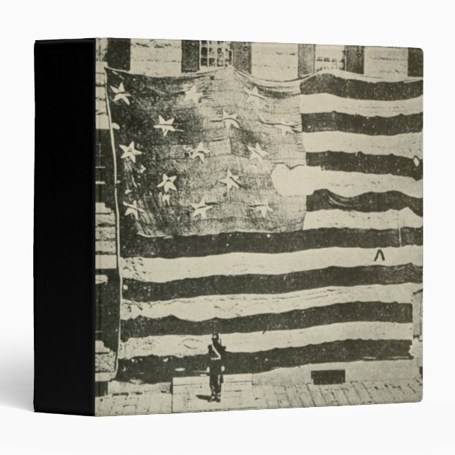 Star Spangled Banner: American Flag on Display 3 Ring Binder (Front/Spine)