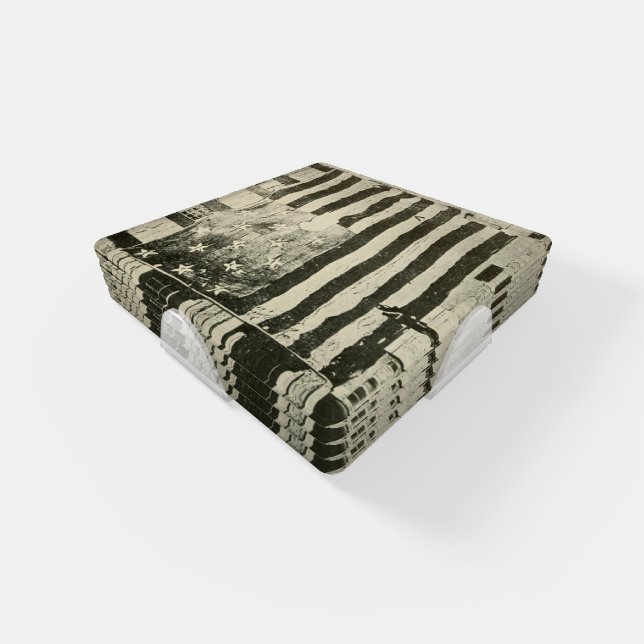 Star Spangled Banner: American Flag on Display Coaster Set (Set)