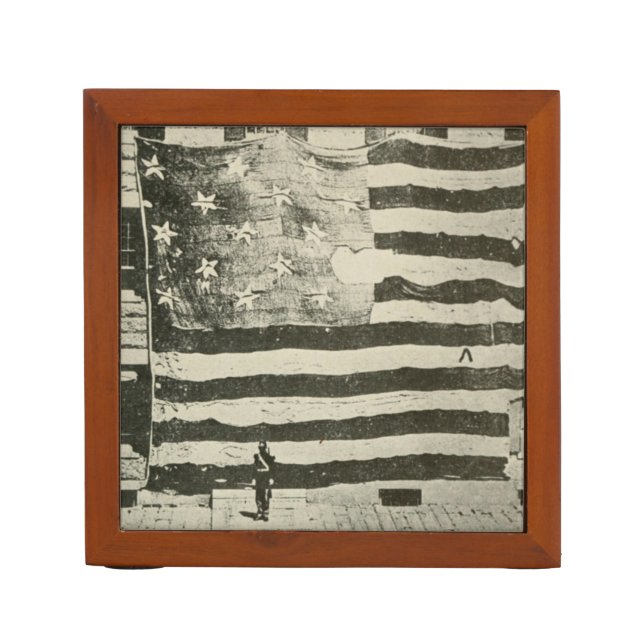 Star Spangled Banner: American Flag on Display Desk Organizer (Front)