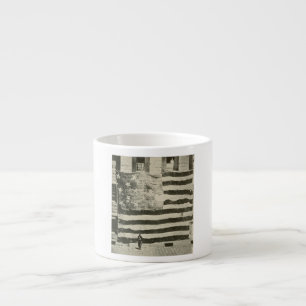 Star Spangled Banner: American Flag on Display Espresso Cup
