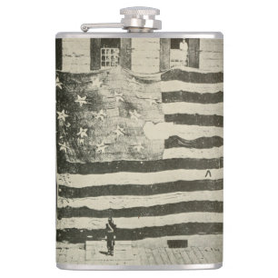 Star Spangled Banner: American Flag on Display Flask