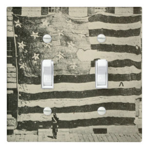 Star Spangled Banner: American Flag on Display Light Switch Cover