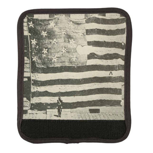Star Spangled Banner: American Flag on Display Luggage Handle Wrap (Front)