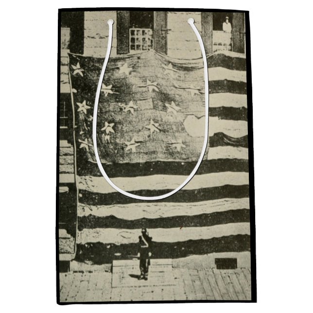 Star Spangled Banner: American Flag on Display Medium Gift Bag (Front)