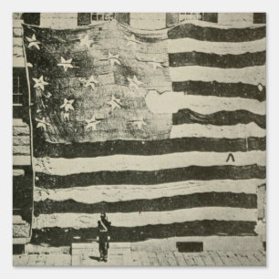 Star Spangled Banner: American Flag on Display Sign