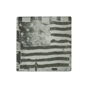 Star Spangled Banner: American Flag on Display Stone Magnet