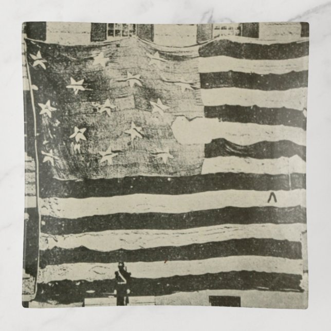 Star Spangled Banner: American Flag on Display Trinket Tray (Front)