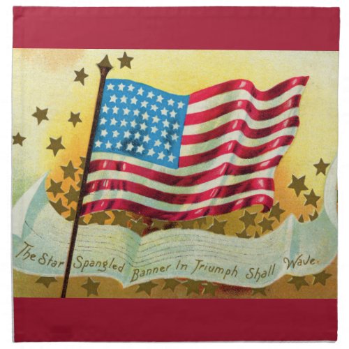 Star Spangled Banner American Flag Placemat Cloth Napkin