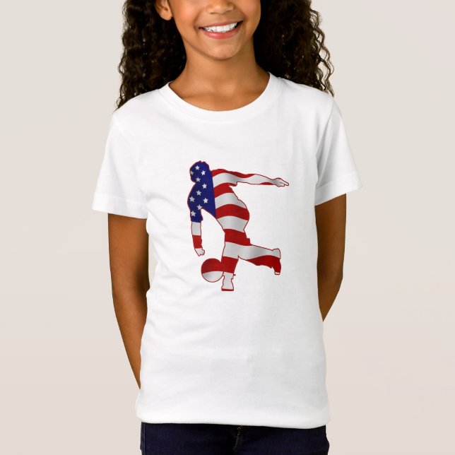Star-Spangled Banner Bowling Silhouette T-Shirt (Front)