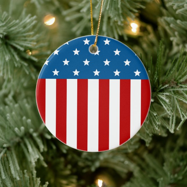 Star Spangled Banner  Ceramic Ornament (Tree)