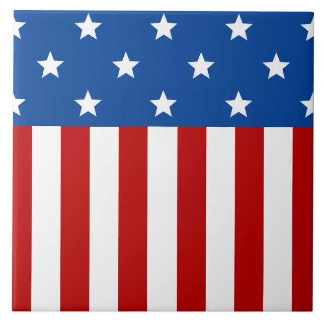 Star Spangled Banner Ceramic Tile (Front)