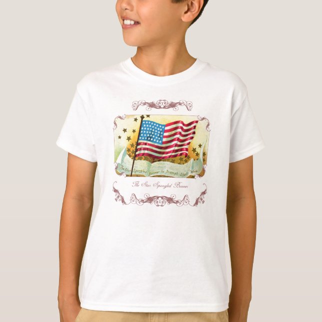 Star Spangled Banner Flag Kid's Shirt (Front)