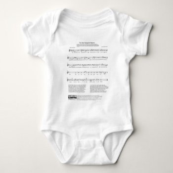 Star-spangled Banner National Anthem Music Sheet Baby Bodysuit by EnhancedImages at Zazzle