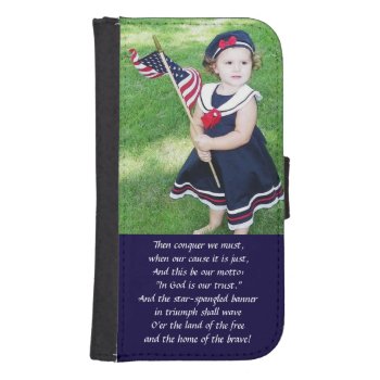Star Spangled Banner Wallet Phone Case For Samsung Galaxy S4 by FloralZoom at Zazzle