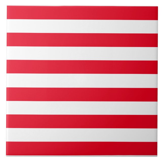 Star Spangled Banner Stripes Ceramic Tile (Front)