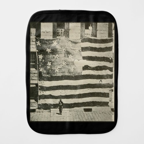 Star_Spangled Banner US Battlefield Flag American  Baby Burp Cloth