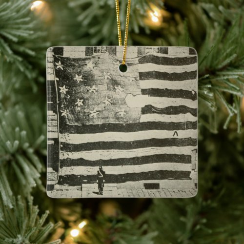Star_Spangled Banner US Battlefield Flag American Ceramic Ornament