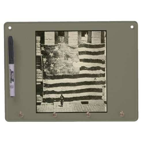 Star_Spangled Banner US Battlefield Flag American Dry Erase Board With Keychain Holder