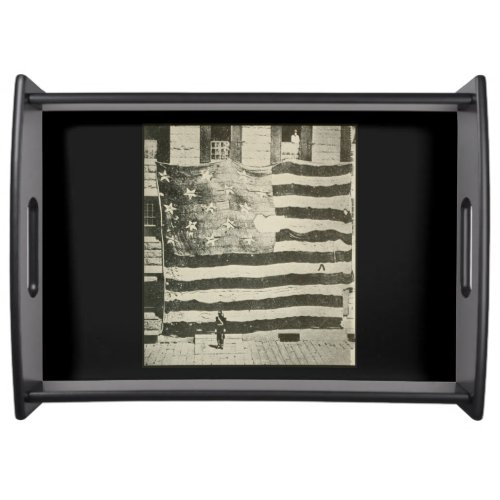 Star_Spangled Banner US Battlefield Flag American  Serving Tray