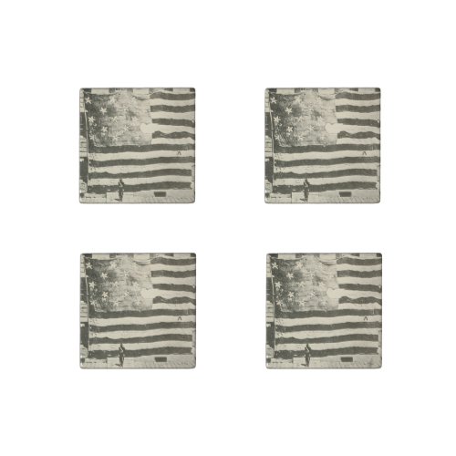 Star_Spangled Banner US Battlefield Flag American Stone Magnet