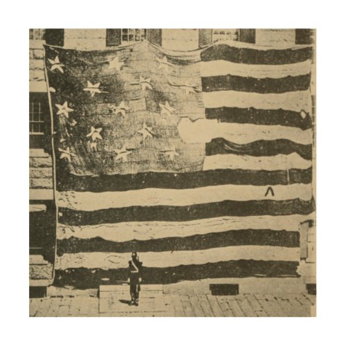 Star_Spangled Banner US Battlefield Flag American Wood Wall Art