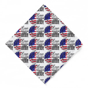 Star-Spangled Bloom: A Tribute to Freedom Bandana