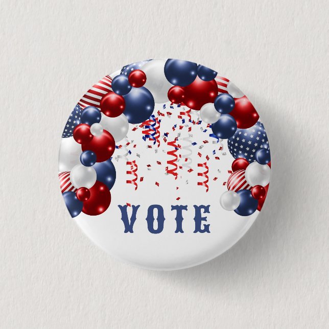 Star Spangled Celebration Arch Vote Button (Front)