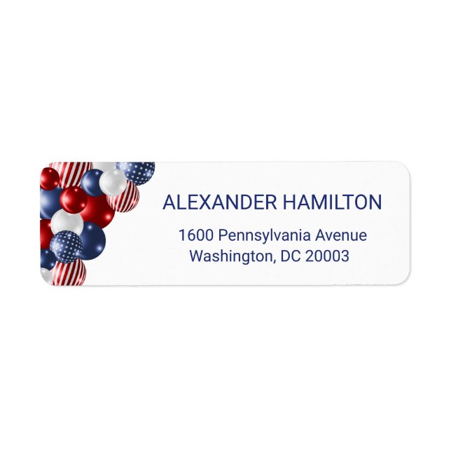 Star Spangled Celebration Return Address Label (Front)