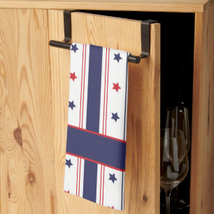 Star-Spangled Chef: Custom Red, White & Blue Apron Kitchen Towel