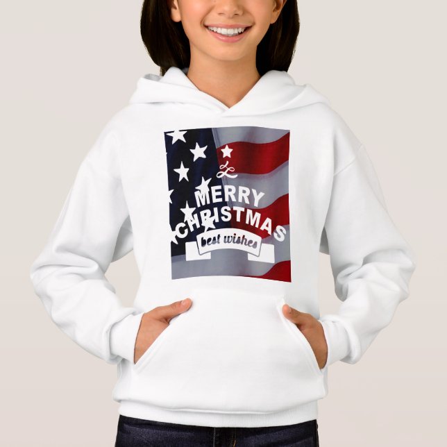Star-Spangled Christmas: Celebrate the Season Hoodie (Front)