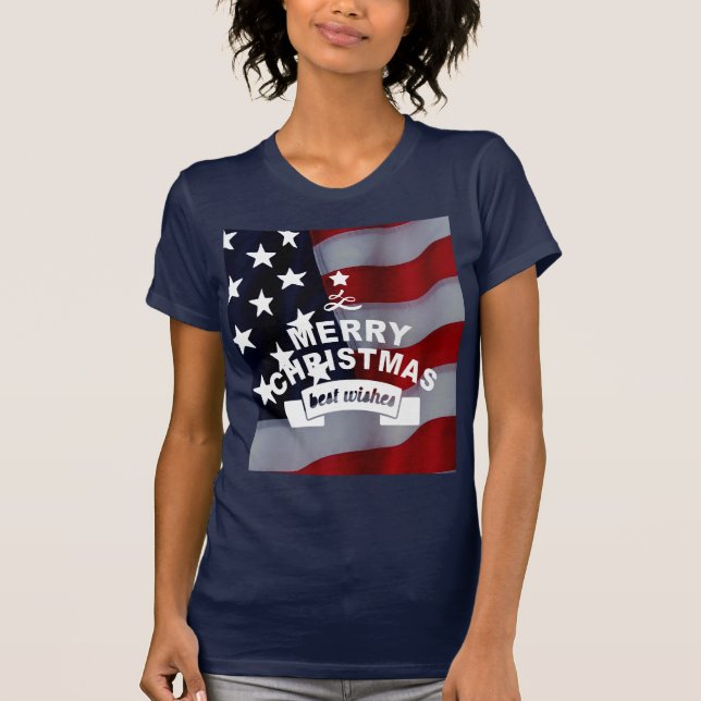 Star-Spangled Christmas: Celebrate the Season T-Shirt (Front)