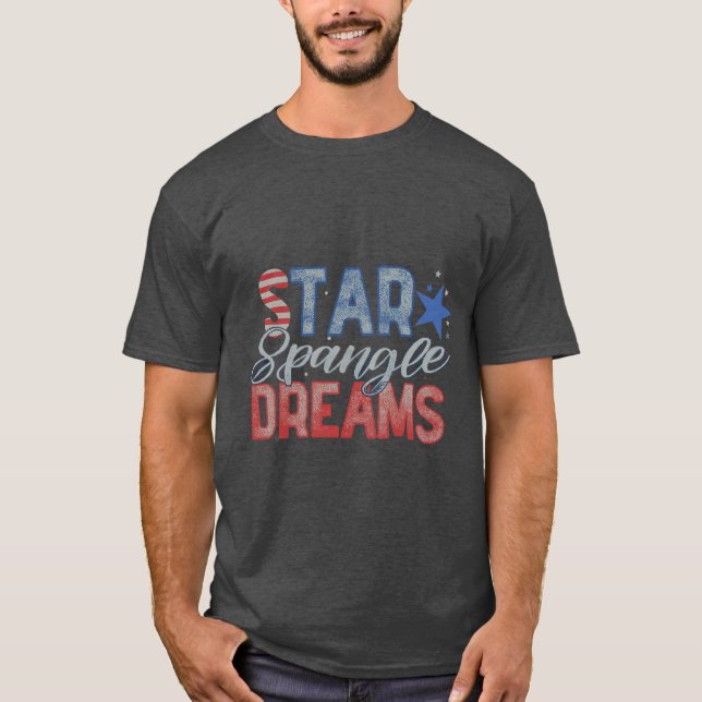 Star-Spangled Dreams: Patriotic T-Shirt Design (Front)