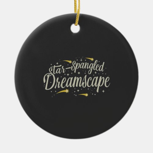 Star Spangled Dreamscape  Ceramic Ornament
