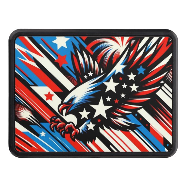 Star-Spangled Eagle Patriotic Hitch Cover (Front)