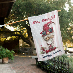 Star‑Spangled Gnome Magic House Flag