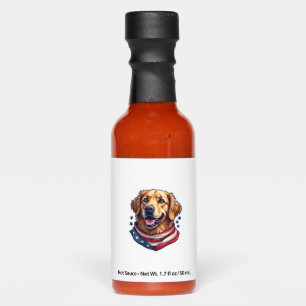 Star Spangled Golden Retriever Vintage Tee Hot Sauces
