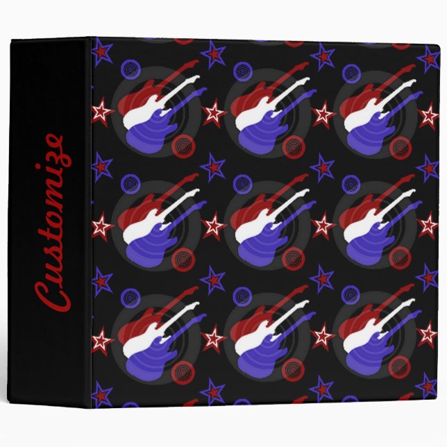 Star Spangled Guitars Pattern Binder (Front/Spine)