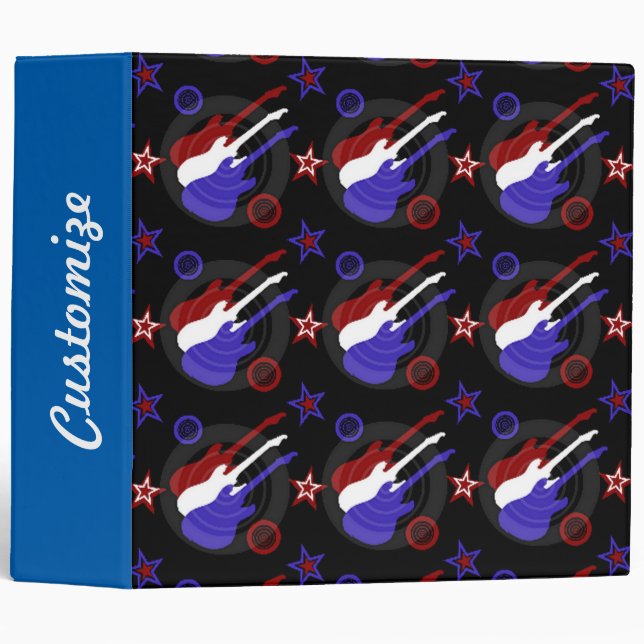 Star Spangled Guitars Pattern Binder (Front/Spine)