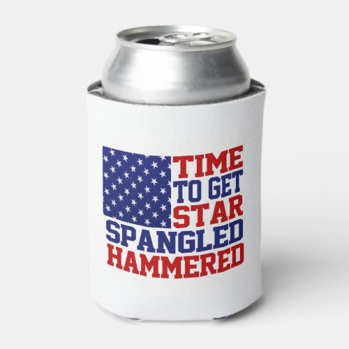 Star Spangled Hammered Can Cooler