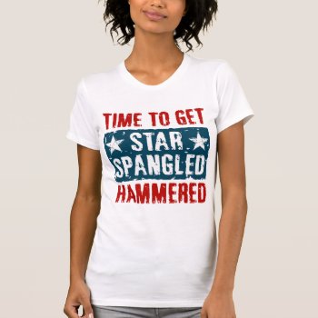 Star Spangled Hammered T-shirt by NSKINY at Zazzle