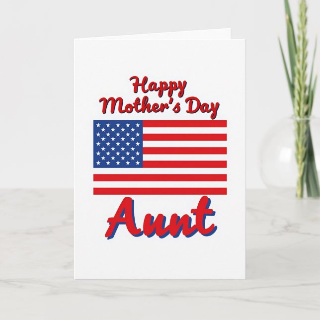 Star Spangled Moms Day Greet Card (Front)