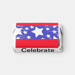 Star Spangled Red White Blue Patriotic Candy Bars Hershey's Miniatures